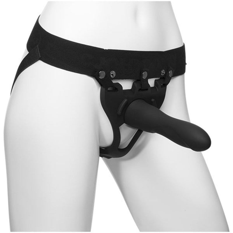 Body Extensions - Hollow Large  Strap-on  2-Piece Set - Black