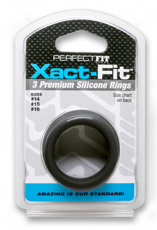 Xact- Fit 3 Premium Silicone Rings - #14, #15,  #16