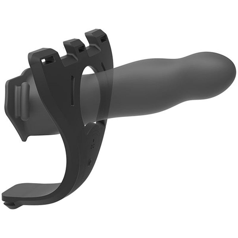 Body Extensions - Hollow Slim  Strap-on  2-Piece Set With  Vibrator - Black