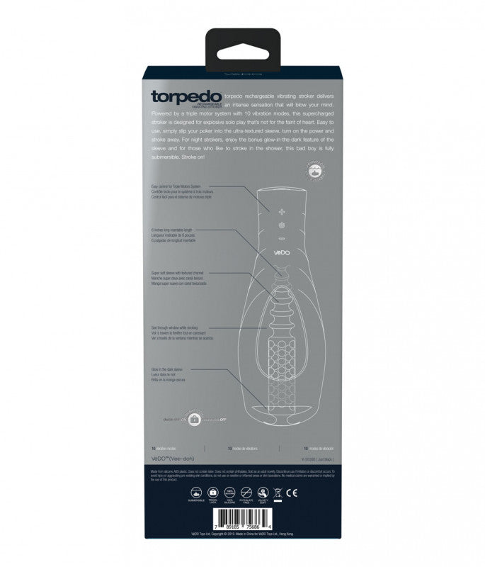 Torpedo Rechargeable Stroker - Just Black